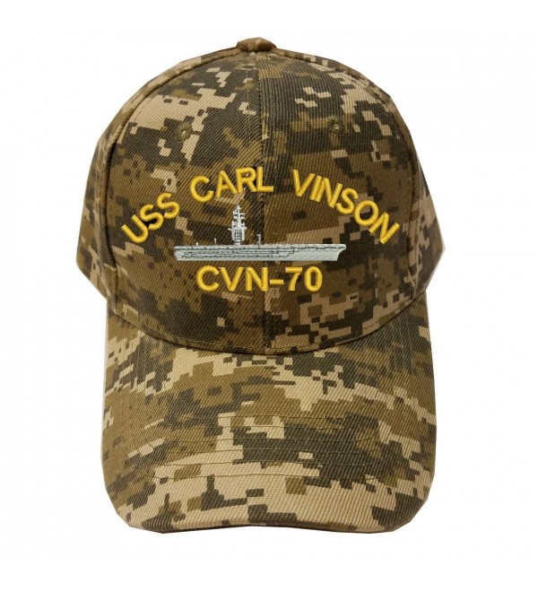 USS CARL VINSON CVN-70 Digital Camo Camouflage Military Baseball Cap Hat - C0185XQ50I0