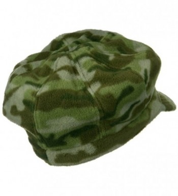 Camo Fleece Newsboy Hat Green in Men's Newsboy Caps