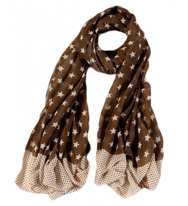 Women's Star Pattern Scarf Long Shawl Lightweight Fashion Wrap Various ...