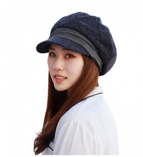 Womens Hat with Visor Newsboy Hat Ivy Cap Banded Beret Vintage Blue ...