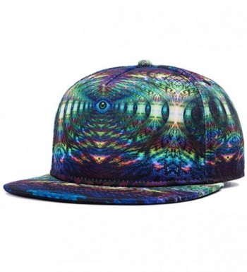 So'each 3d Galaxy Maze Starry Print Flatbill Visor Snapback Baseball Hat Neon Sign - CO1201DRR8F