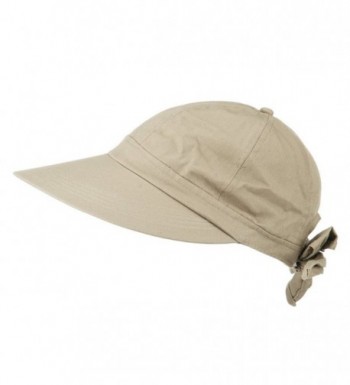 Womens Khaki Wide Gardening Visor in Women's Sun Hats