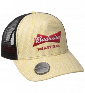 Budweiser Men's Hat - Natural Straw - CQ12DSB2YHB