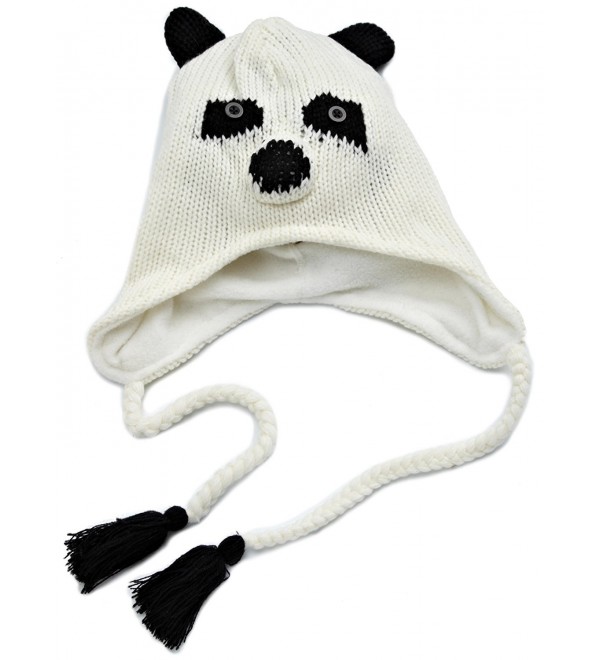 D&Y Women's Animal Face Knit Hat - Panda - CR116GQB7RJ