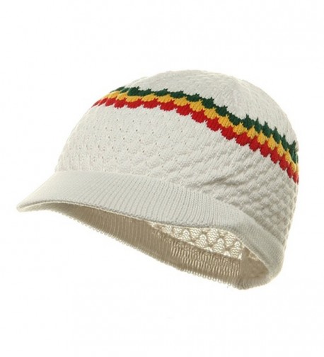 Rasta Beanies Visors (05)-White RGY - C11117ER4GN