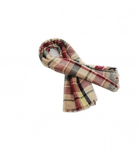 Plaid Blanket Tassels Scarf Gorgeous in Cold Weather Scarves & Wraps