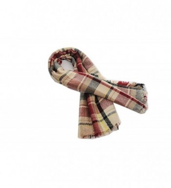 Plaid Blanket Tassels Scarf Gorgeous in Cold Weather Scarves & Wraps