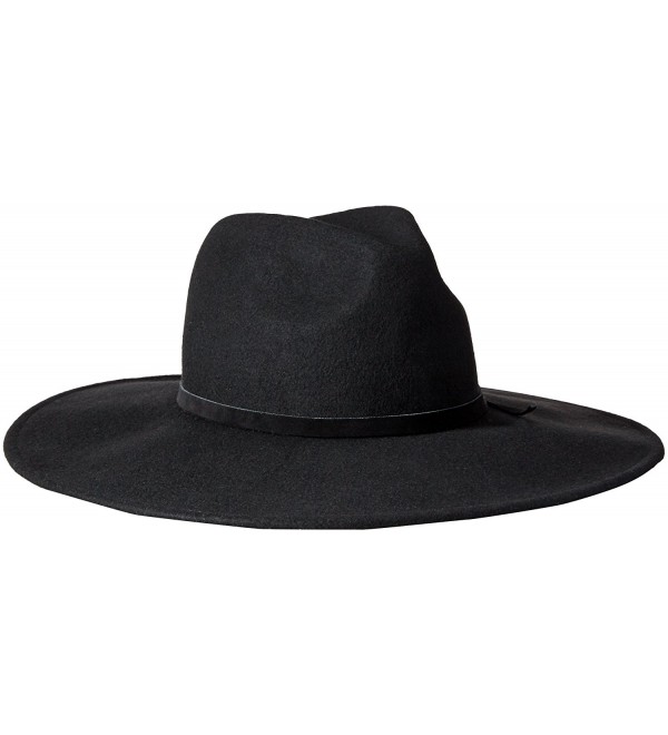 black wide brim fedora hat
