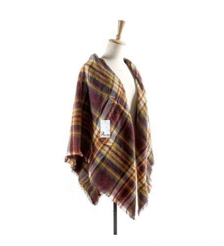 Women's Cozy Tartan Scarf Wrap Shawl Neck Stole Warm Plaid Checked ...