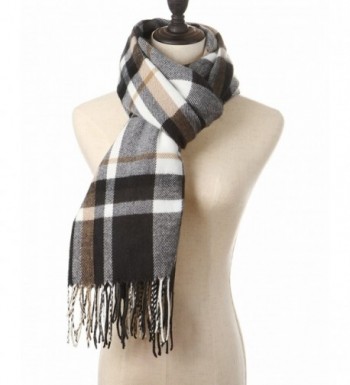 Blanket Tartan Scarves during Black White in Cold Weather Scarves & Wraps