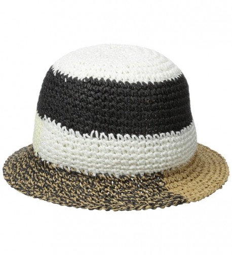 BCBGMAXAZRIA Women's Patched Crochet Bucket Hat - Natural - CU11UJL6FK1