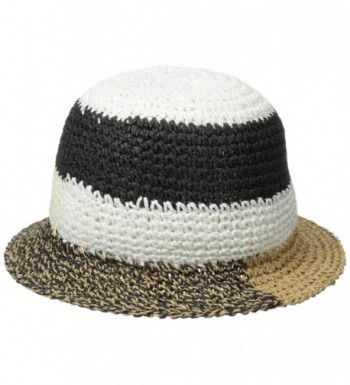BCBGMAXAZRIA Women's Patched Crochet Bucket Hat - Natural - CU11UJL6FK1