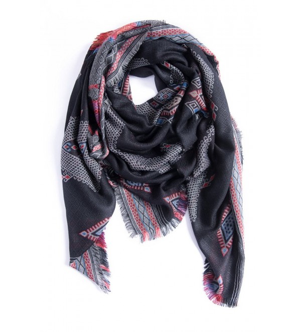 Amymode Women's Scarf Elegant Exotic Style 55" X 55" western-inspired royal pattern - C912NS5E4TN
