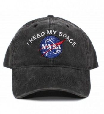 NASA I Need My Space Pigment Dye Embroidered Hat Cap Unisex Adult Multi - Black - CP188634TI5