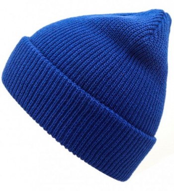 Unisex Slouchy Beanies Warm Cuff Winter Hats Soft Knit Beanie Skull Caps for Men - Blue - C2187Y2GSCD