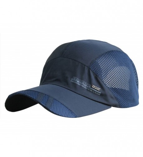 FEOYA Men's Summer Outdoor Sport Outdoor Sports Mesh Hat Running Visor Sun Cap - Navy Blue - CW12JS6K4DB