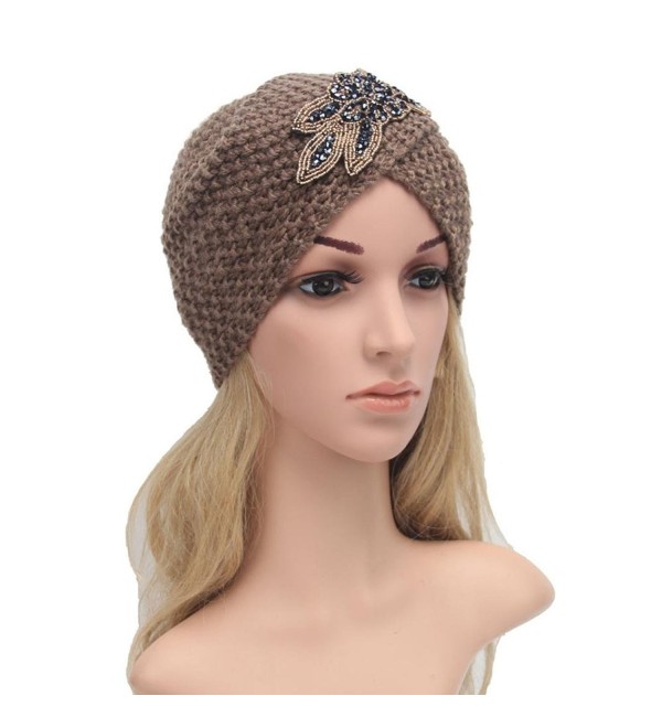 Women's Warm Knit Hat Braided Turban Headdress Cap for Autumn Winter ...