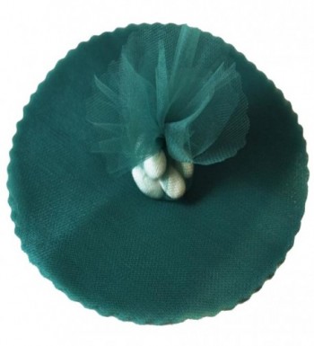 100 Hunter Green Scalloped Tulle Circles 9" Wedding Favor Wrap - C0114W1DYGR