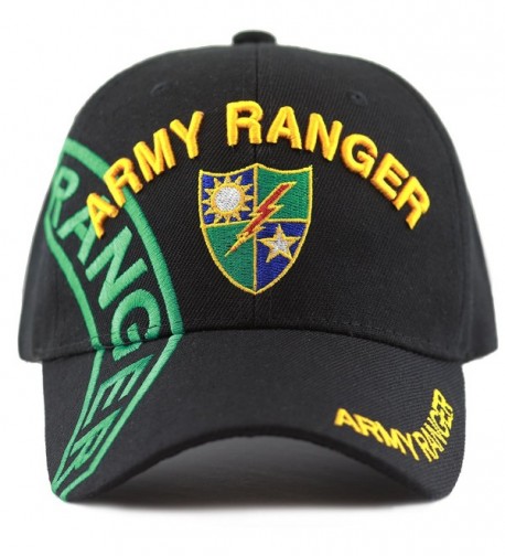 The Hat Depot Official Licensed Army Ranger Baseball Cap - Black - C5185XI7QD4