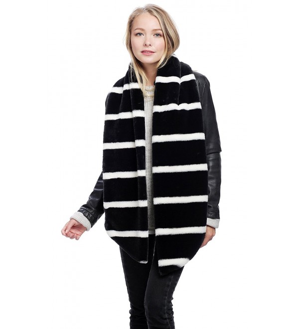 APPARELISM Women's Collection Open Front Sleeveless Long Faux Fur Vest - B.black - C6186NY9DIR