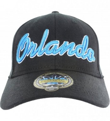 Jersey Fitted Hats Collection MIAMI- ORLANDO- KEY WEST- DAYTONA - Orlando - Black and Blue - CX12I73F0TJ