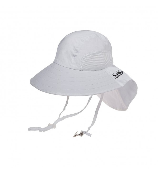 SunWay Sun Visor Wide Large Brim Hat UPF 50+ - White - CI12HRO6X9P