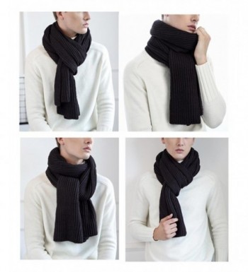 Unisex Solid Color Knitted Winter in Fashion Scarves