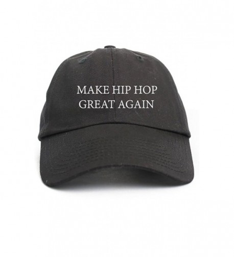 Make Hip Hop Great Again Custom Unstructured Dad Hat-Black - CP12NUDJQ8W