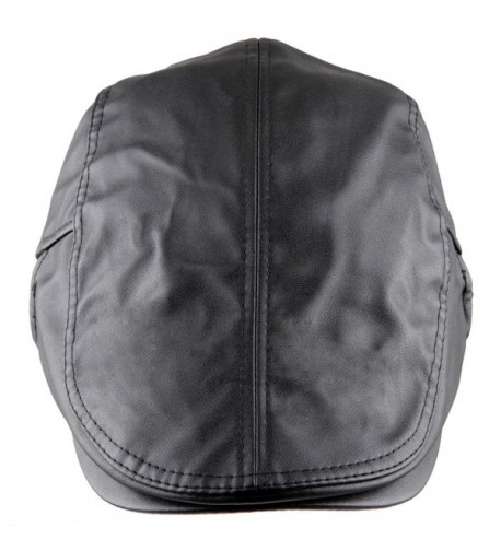 moonsix Newsboys Caps For Men-Beret Leather Hat Gatsby Flat Hats IVY Driving Cap - 1-black - CQ1880RO9DI