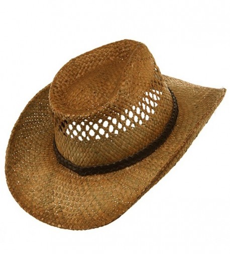 Vented Tea Stained Raffia Hat Regular in Women's Sun Hats