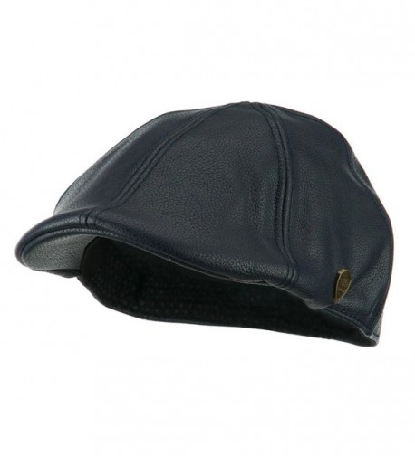 Pamoa Faux Leather Duckbill Ivy Hat - Navy - C311I67KTQB