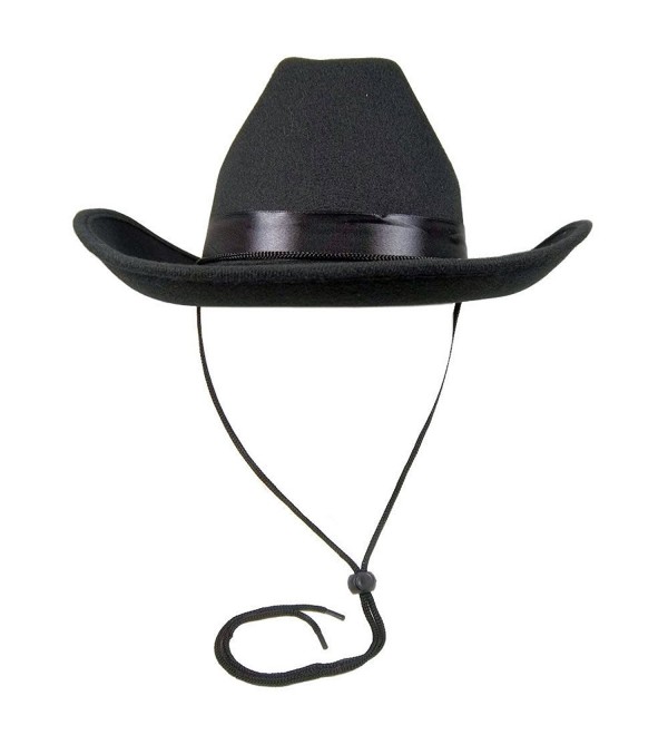 Adult Black Cowboy Cowgirl Deluxe Felt Hat Costume Accessory Western Sheriff - CL12MB6YOA3