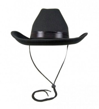 Adult Black Cowboy Cowgirl Deluxe Felt Hat Costume Accessory Western Sheriff - CL12MB6YOA3