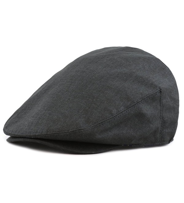 The Hat Depot New High Quality Linen Paisley Lining Cool Newsboy Ivy Hat - Black - C912ENUQ2VP