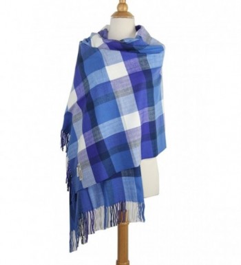 Achillea Oversized Winter Checked Cashmere - Blue Multi Check - C8186RM9TE5