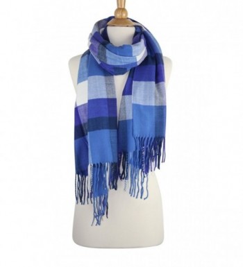 Achillea Oversized Winter Checked Cashmere in Cold Weather Scarves & Wraps