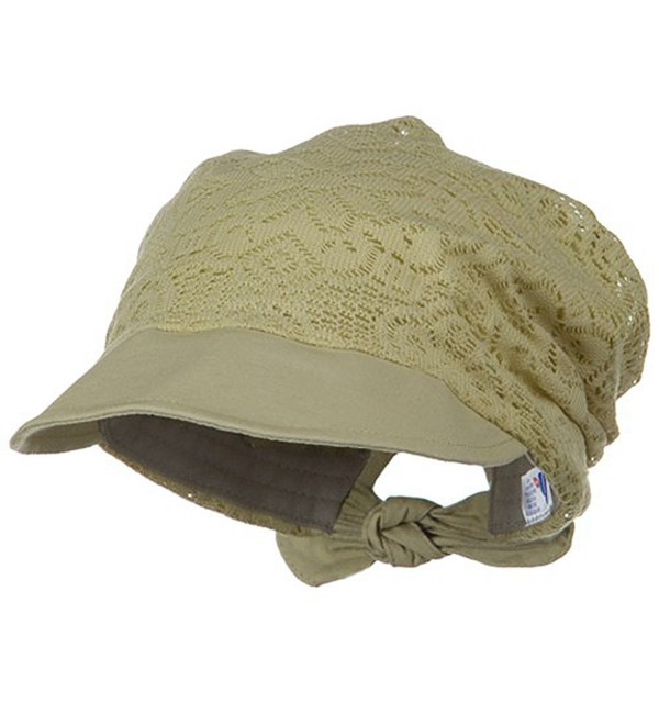 Ladies Jacquard Mesh Hat - Khaki - C31153M3YJB