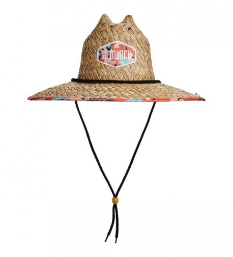 Hemlock Hat Co. Men's Straw Hat - Parrot Print - CB17YX6LD6G