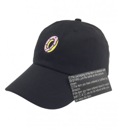 Donut Hat Baseball Cap Dad Hats Embroidered Floppy For Men Women Unstructured - Black - C4185EX4094