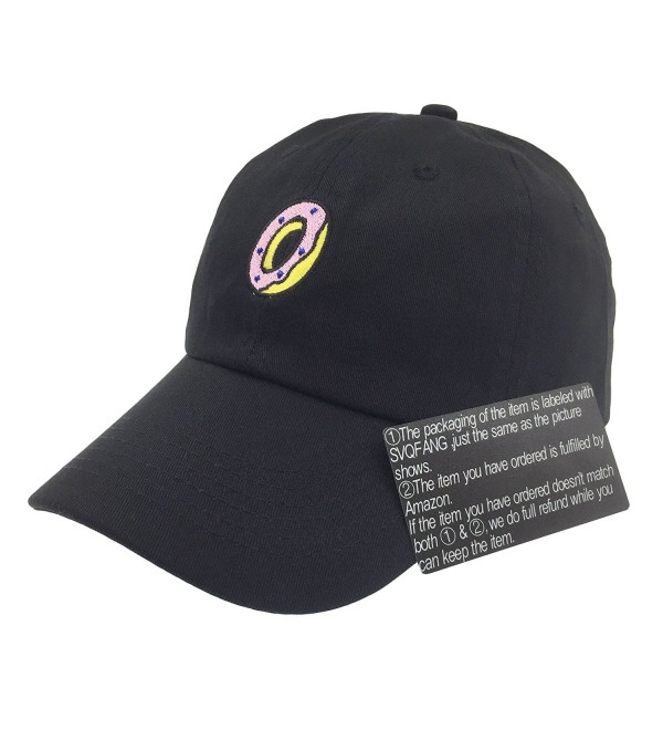 Donut Hat Baseball Cap Dad Hats Embroidered Floppy For Men Women Unstructured - Black - C4185EX4094
