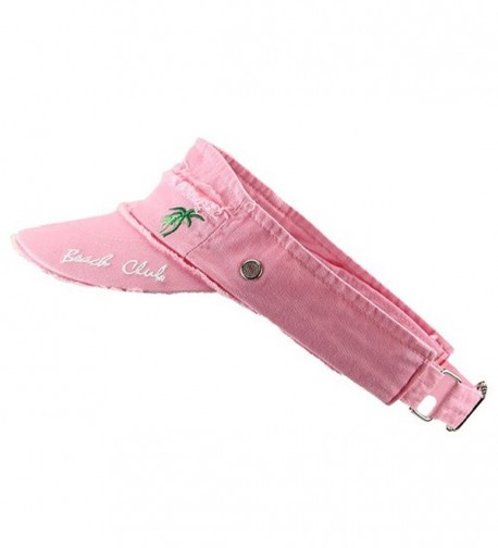 Beach Club Frayed Visor Pink