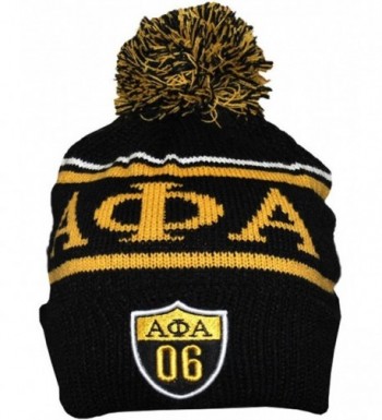 Alpha Phi Alpha Fraternity Mens Beanie - Black - CC12O0ZTVEY