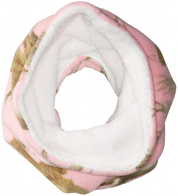 Realtree Women's Real Tree Printed Fleece Snood With Faux Fur Lining - Pink - CR184CWRREE