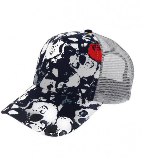 FORBUSITE Women Nylon Trucker Skull