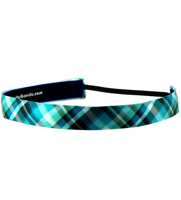 One Up Bands Women's Plaid Blues One Size Fits Most - C811K9XBPDL