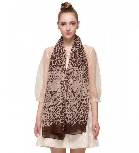 African Leopard Print Scarf with Panther Face Fashion Shawl Lightweight ...