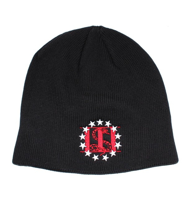 Molon Labe Apparel Men's Knit Cotton Beanie Cap 3 Percenter - Black - CA12N1QM3CJ