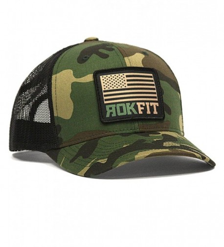 RokFit American Flag Camo Snapback Hat - CC12G73SN6D