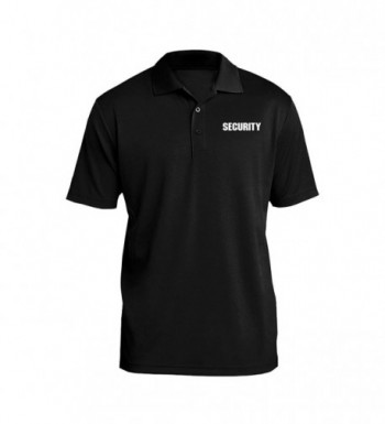 UGP Campus Apparel Security Bouncer Poly Men's Polo - Black - C8187WOTW7X