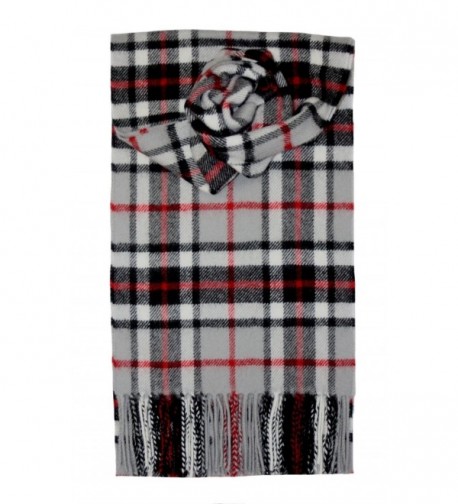 Thompson (Grey) Tartan Lambswool Scarf - CA115TIOYW5